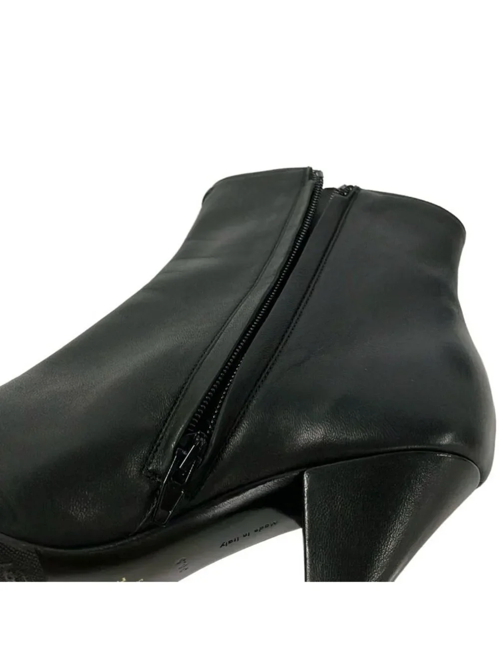 Celine Short Boots 36.5 Black Leather